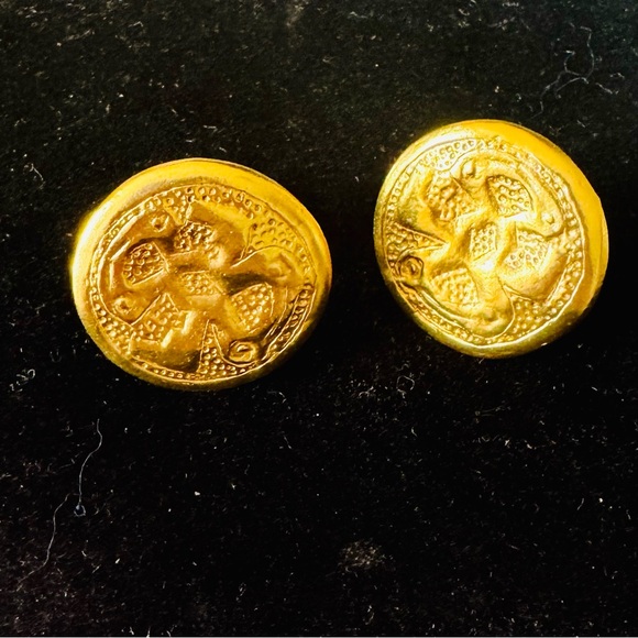 Vintage Alva Studios Gold Coin Cufflinks - Picture 1 of 6